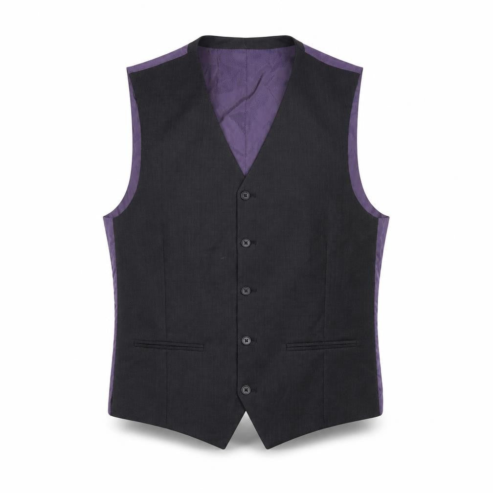Next Men’s Grey Wool Formal Waistcoat 40R Classic Five-Button