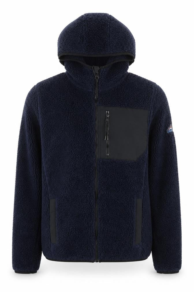 Tokyo Laundry Men’s Blue Fleece Hooded Jacket Small Regular Fit
