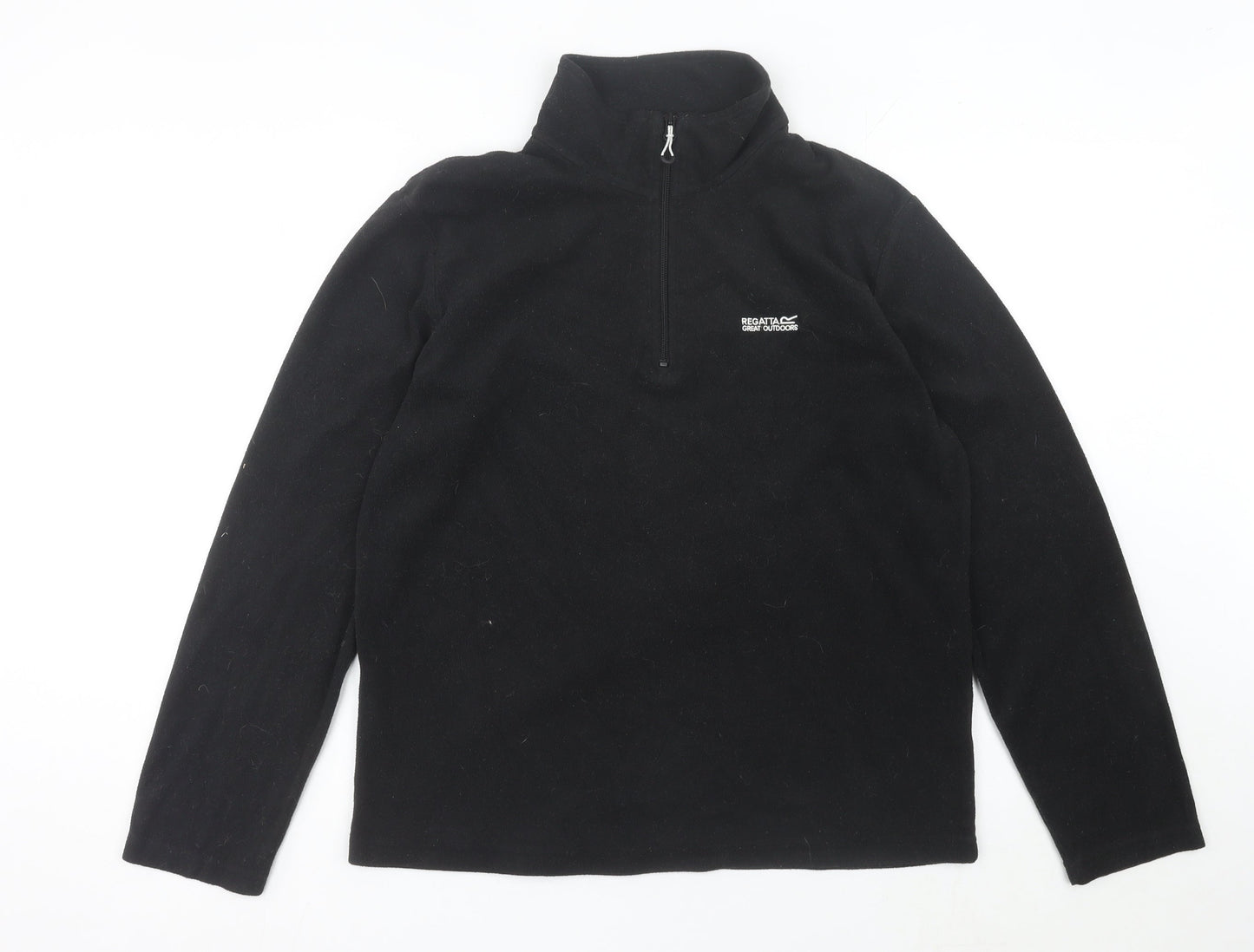 Regatta Men’s Black Fleece 1/4 Zip Pullover Sweatshirt Size L