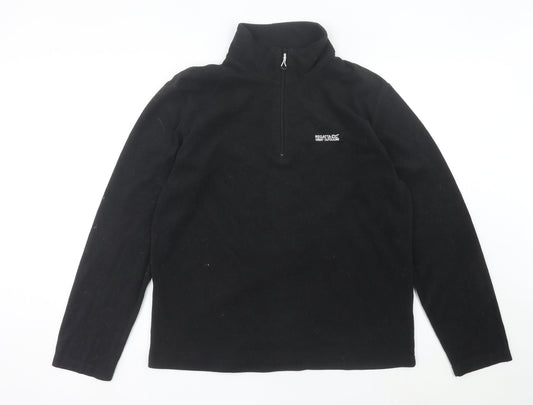 Regatta Men’s Black Fleece 1/4 Zip Pullover Sweatshirt Size L