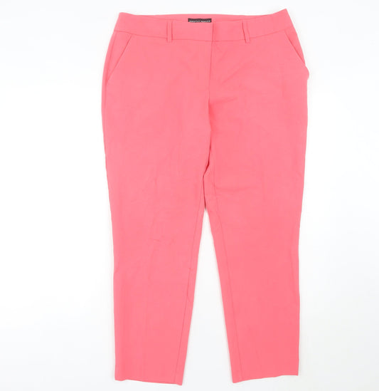 Dorothy Perkins Womens Pink Slim Chino Trousers Size 14