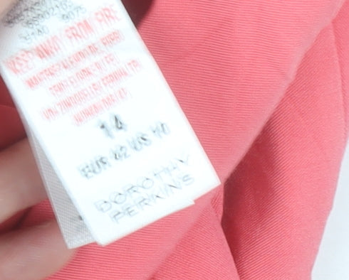 Dorothy Perkins Womens Pink Slim Chino Trousers Size 14