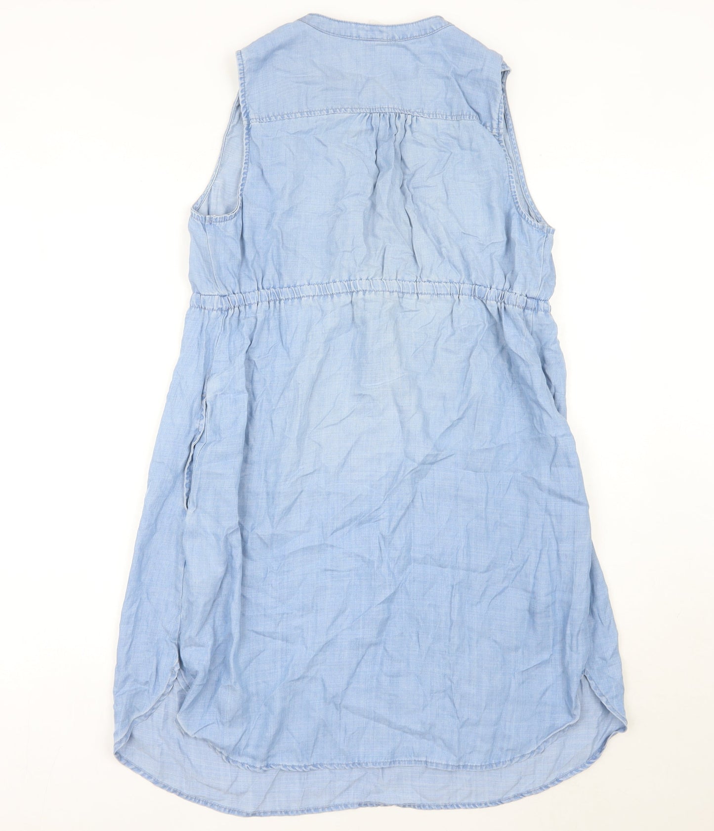 MAMA Women’s Blue Maternity Shirt Dress Sleeveless Size M