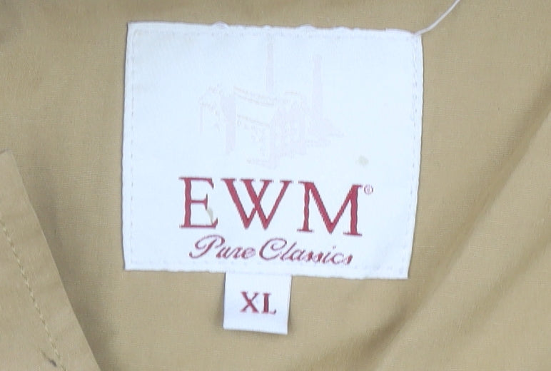 EWM Men’s Beige XL Jacket Polyester Cotton Casual Travel
