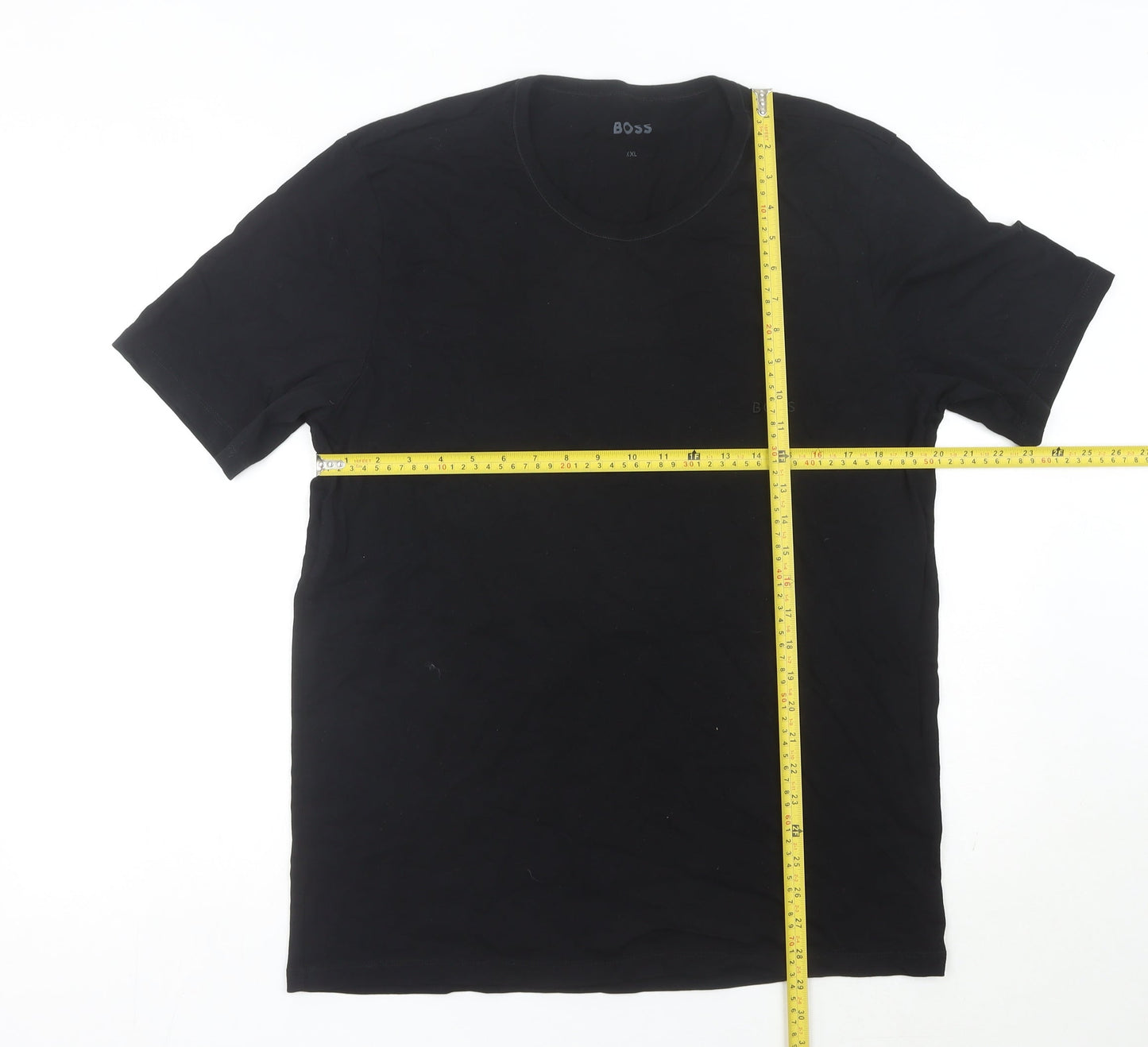 BOSS Mens Black 2XL Crew Neck Cotton T-Shirt