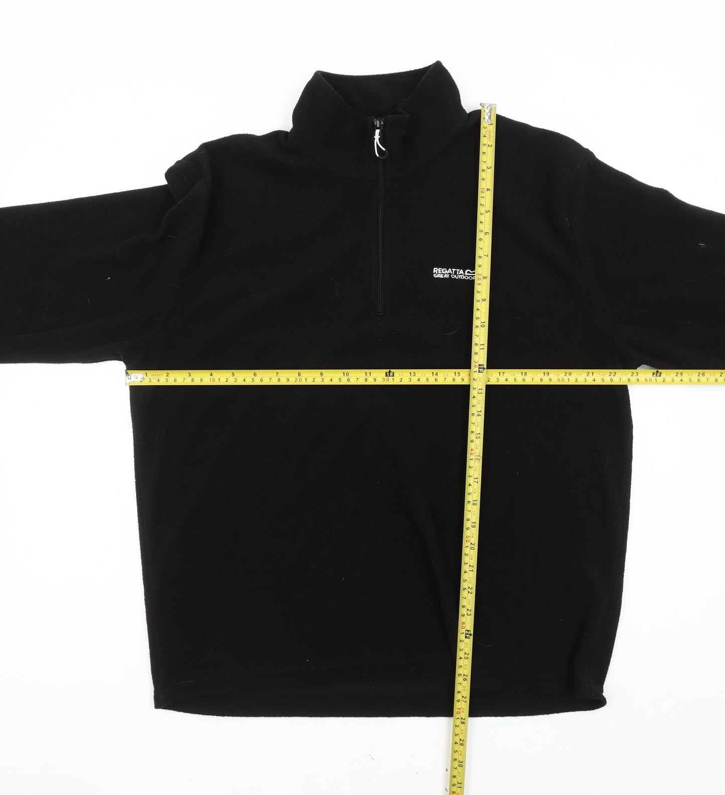 Regatta Men’s Black Fleece Sweatshirt L 1/4 Zip Outdoor Walking Top