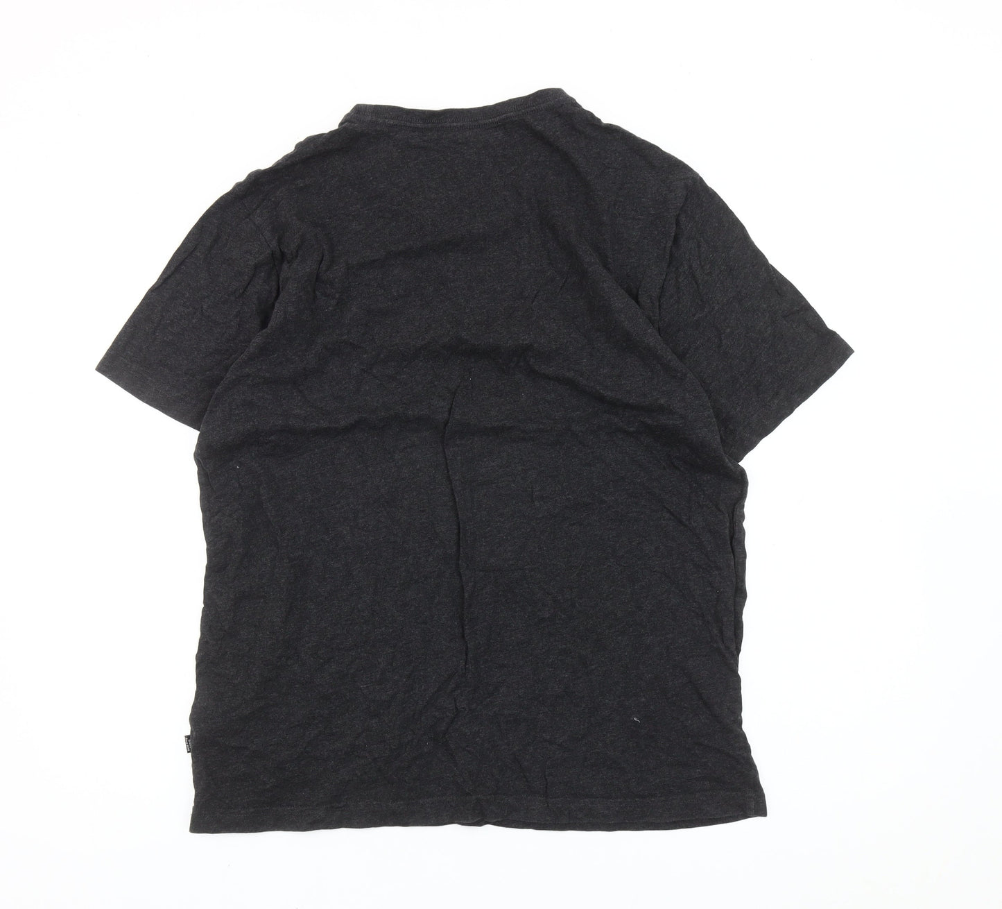 Puma Men’s Black Graphic Logo T-Shirt L Sports Casual