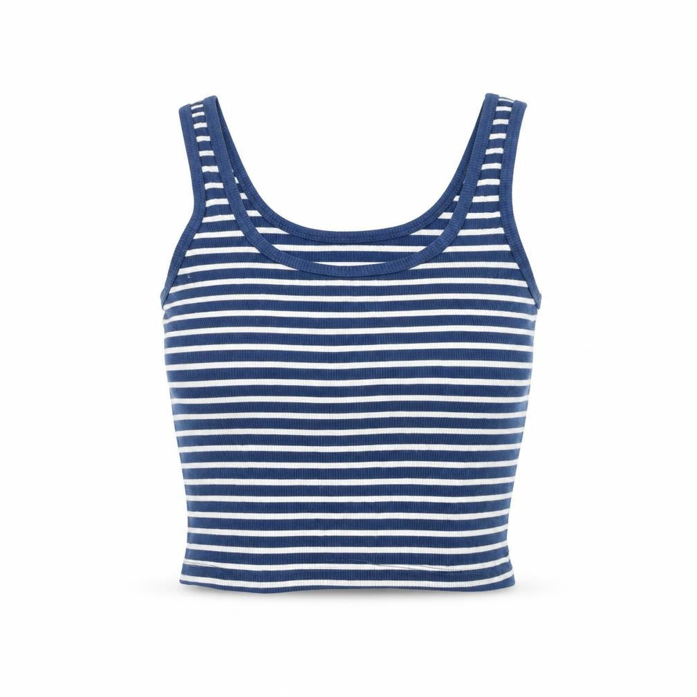 Pull&Bear Teens Blue White Striped Tank Top Size 12 Cotton Blend