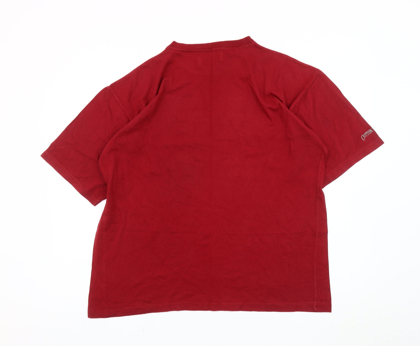Cotton Traders Men’s Red Crew Neck Short Sleeve T-Shirt Size M
