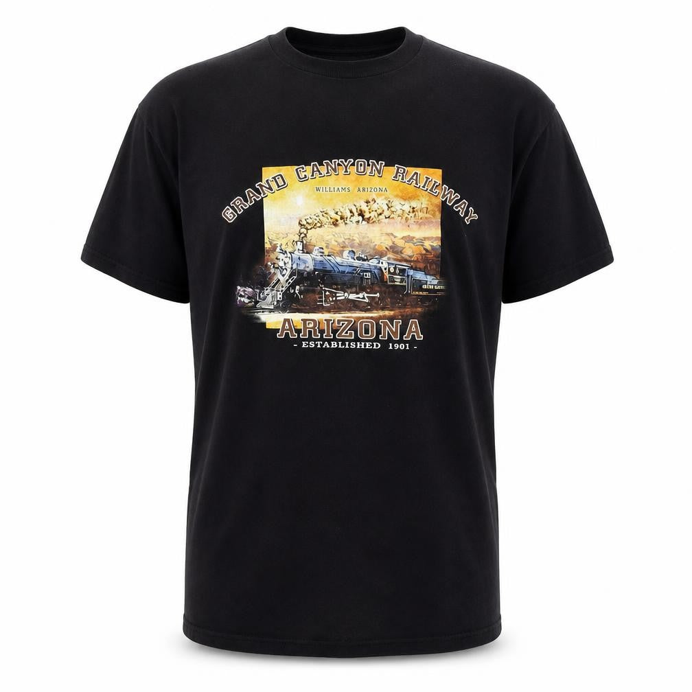 Delta Pro Weight Mens Black L Graphic Arizona Railway T-Shirt