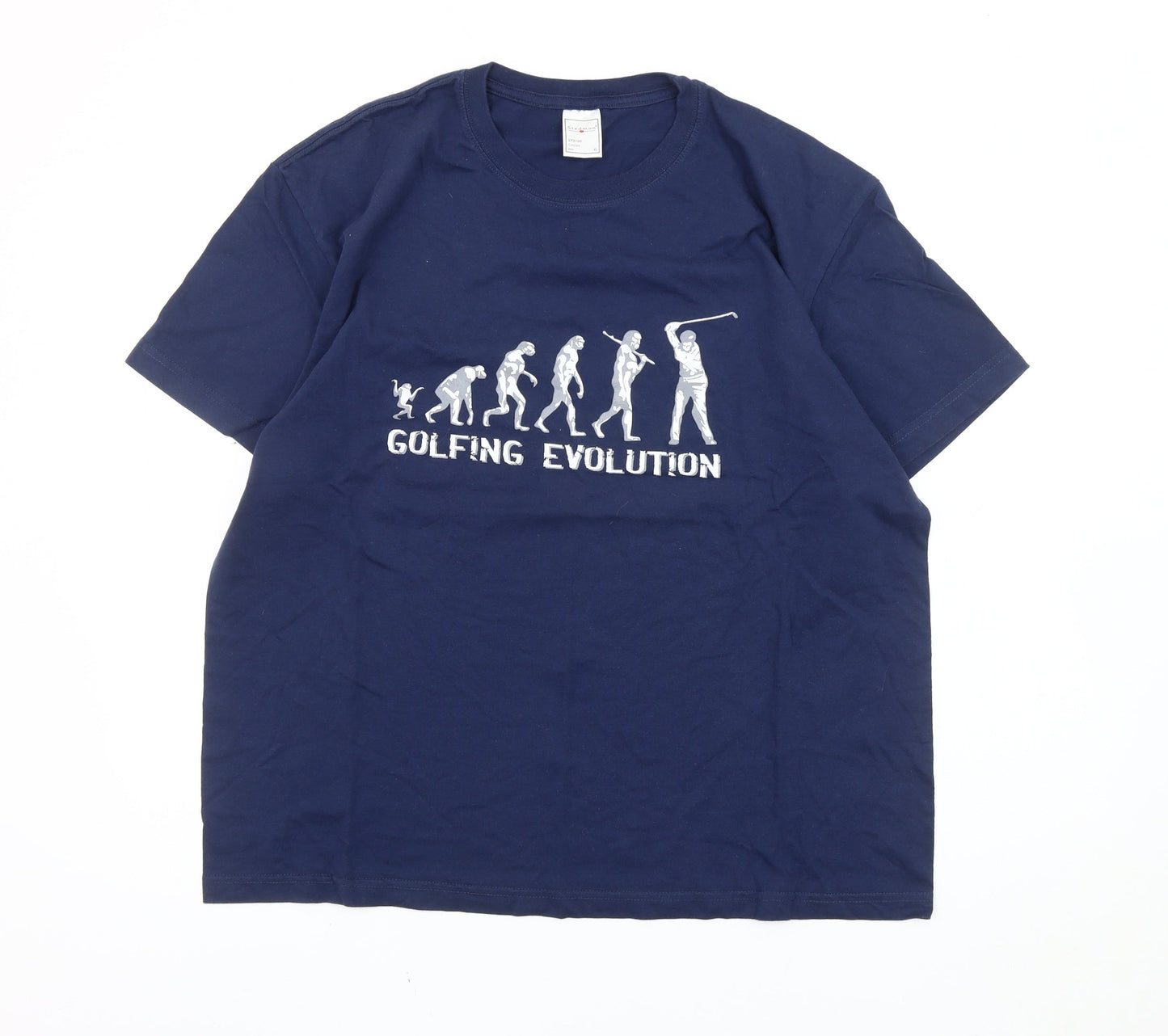 Stedman Men's Blue XL Golfing Evolution Graphic Cotton T-Shirt