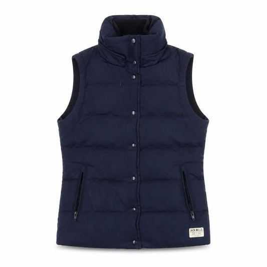 Jack Wills Women’s Blue Puffer Waistcoat Gilet UK 8 Sleeveless Casual