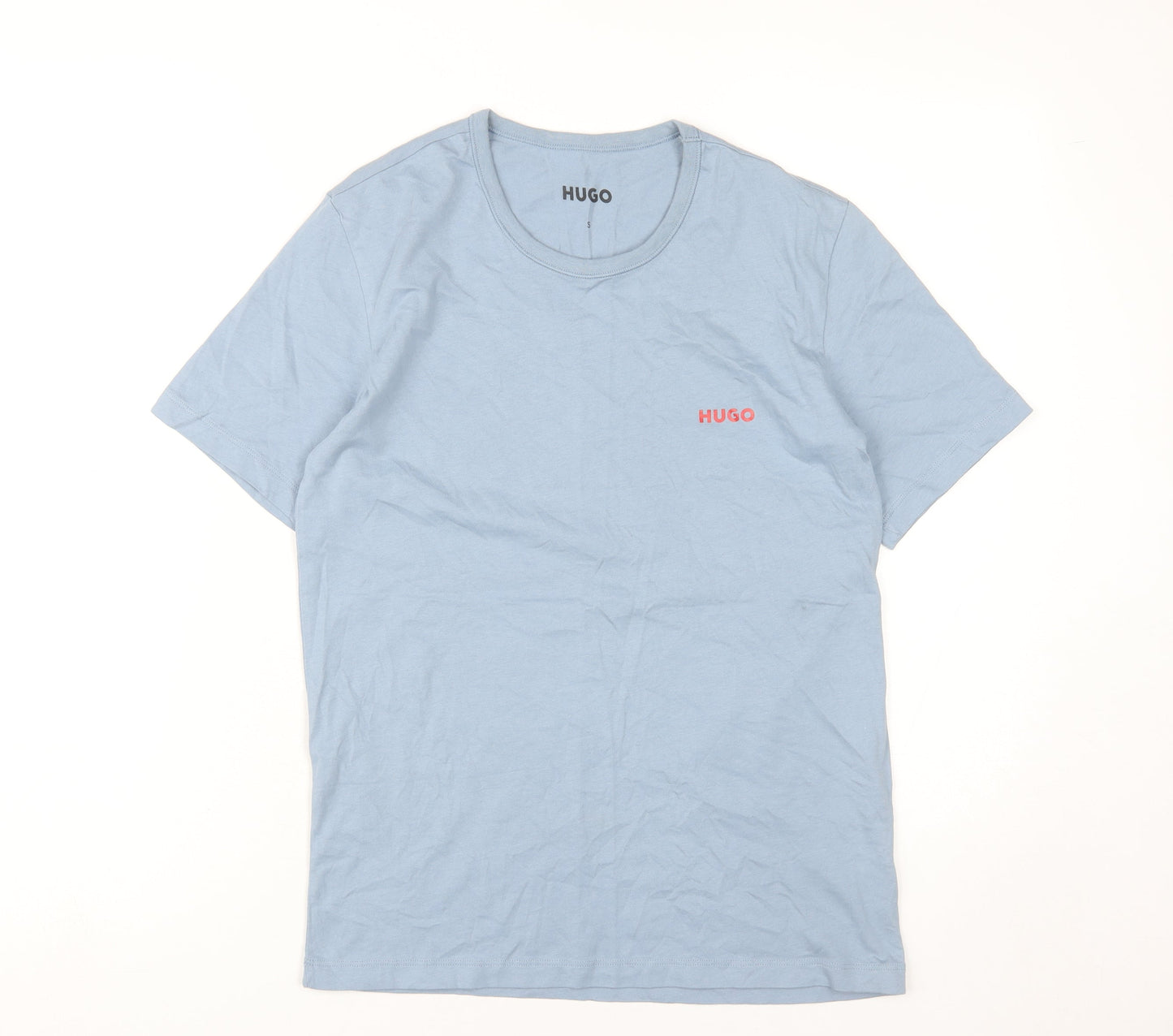 Hugo Men’s Blue Cotton Crew Neck T-Shirt Size S Short Sleeve