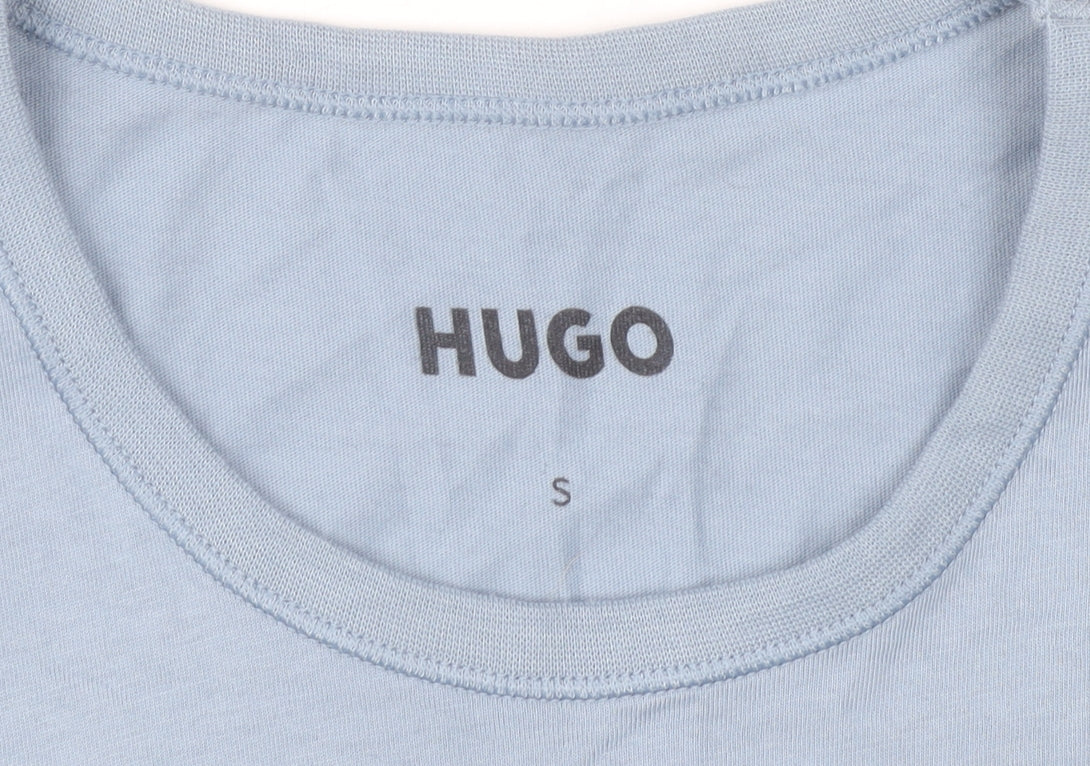 Hugo Men’s Blue Cotton Crew Neck T-Shirt Size S Short Sleeve