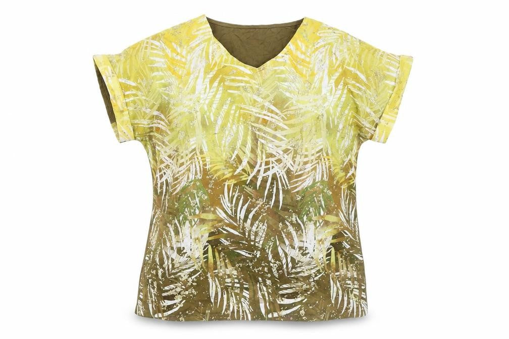 Isle Essentials Womens Multicoloured Tunic Blouse Size 14 V-Neck