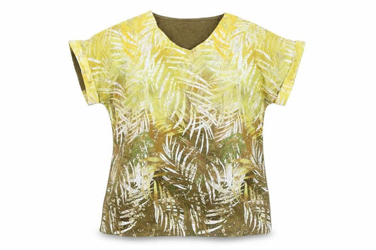Isle Essentials Womens Multicoloured Tunic Blouse Size 14 V-Neck