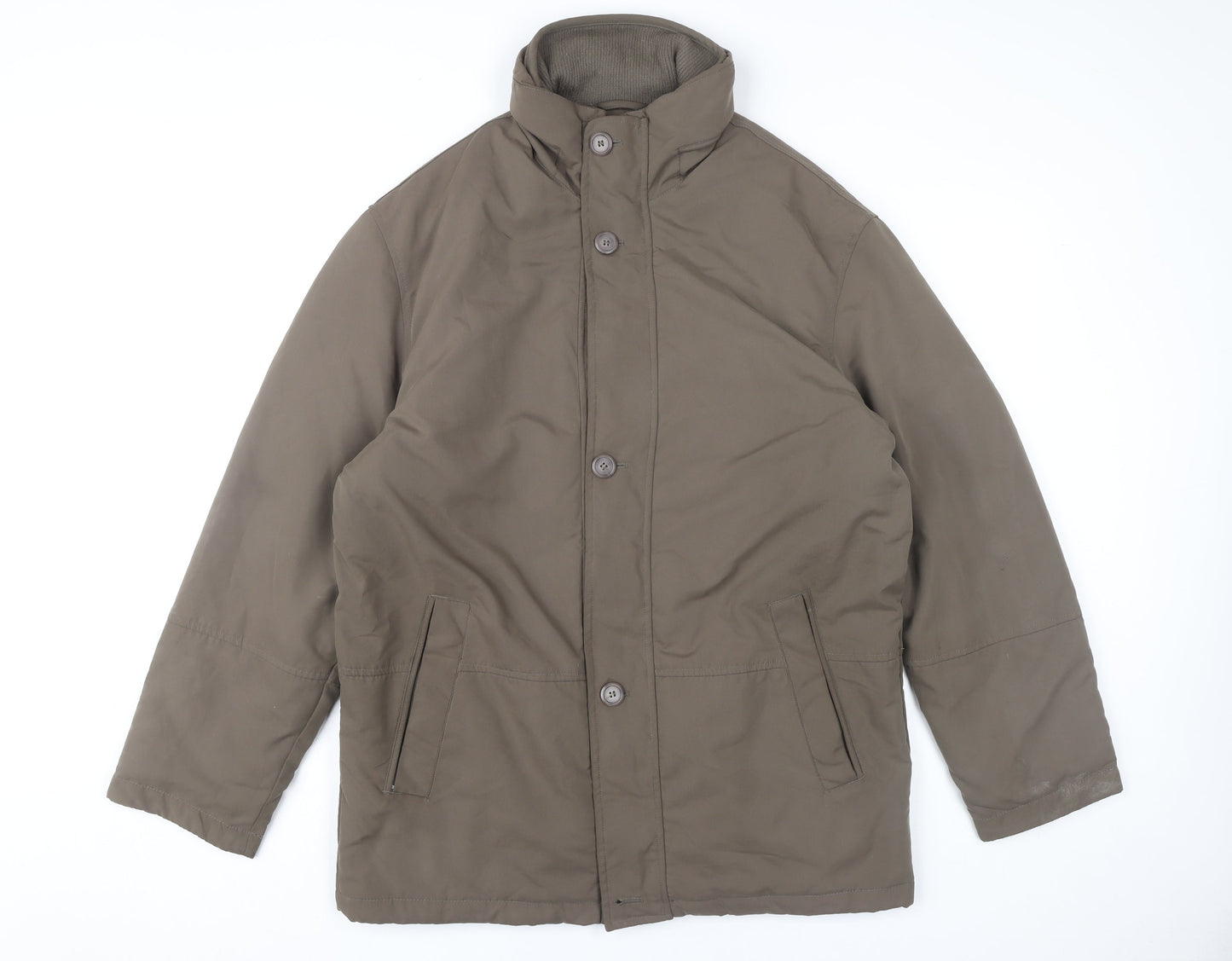 Classic Outerwear Mens Brown Medium Coat Overcoat Lined Workwear