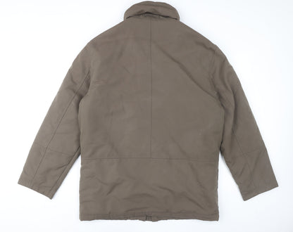 Classic Outerwear Mens Brown Medium Coat Overcoat Lined Workwear