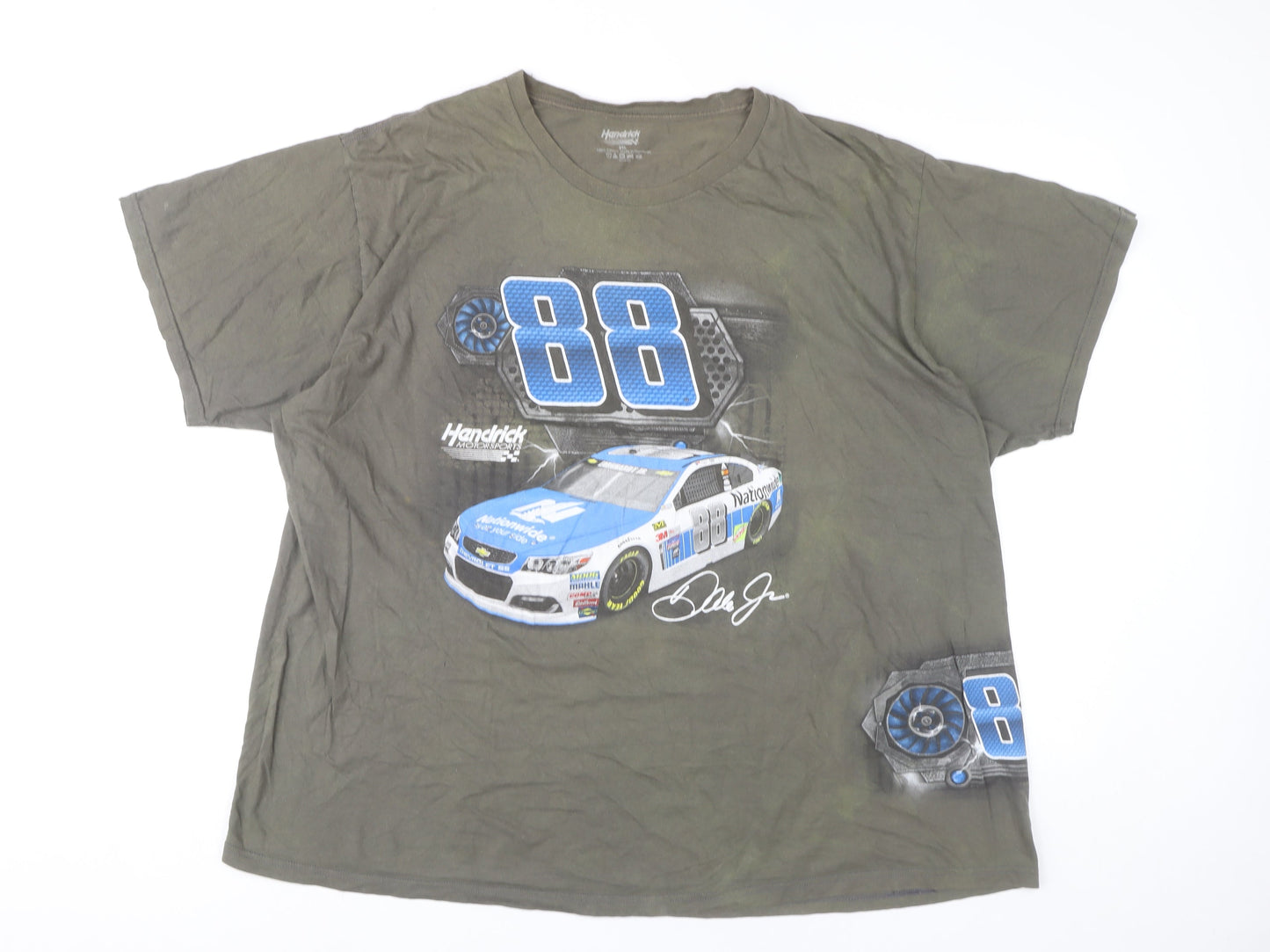 Hendrick Motorsports Men's Green 3XL NASCAR Dale Earnhardt Jr Graphic T-Shirt