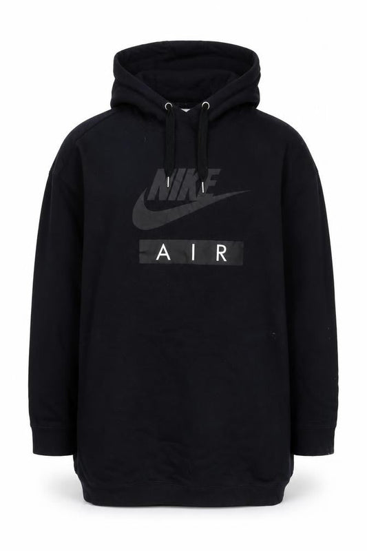 Nike Womens Black Pullover Hoodie Small Logo Graphic Sportswear