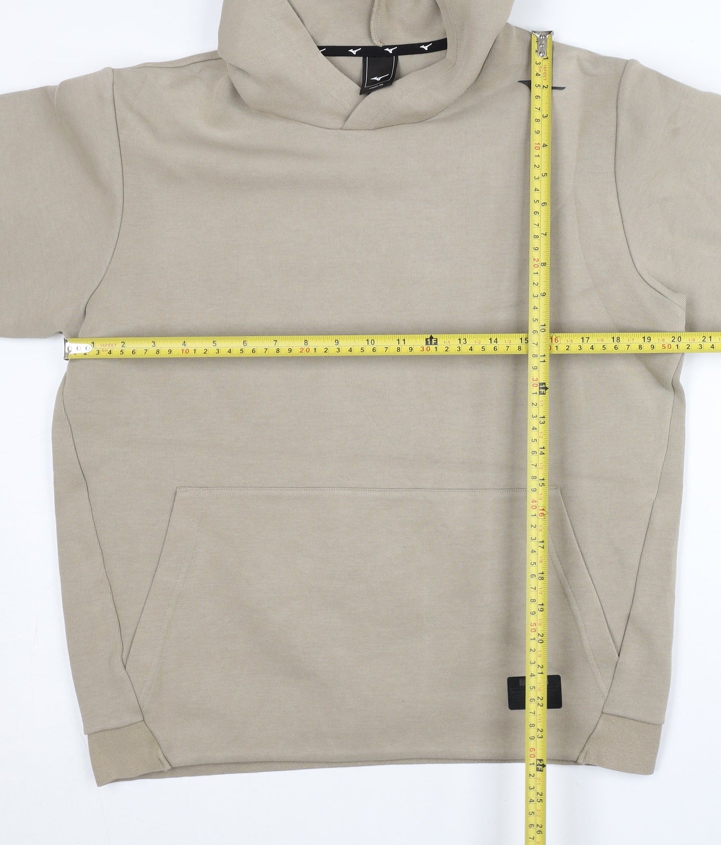 Mizuno Womens Beige Pullover Hoodie Size 12 Regular Fit
