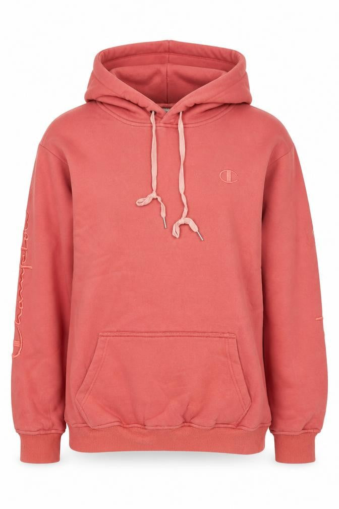 Champion Women’s Pink Pullover Hoodie Size L Logo Drawstring