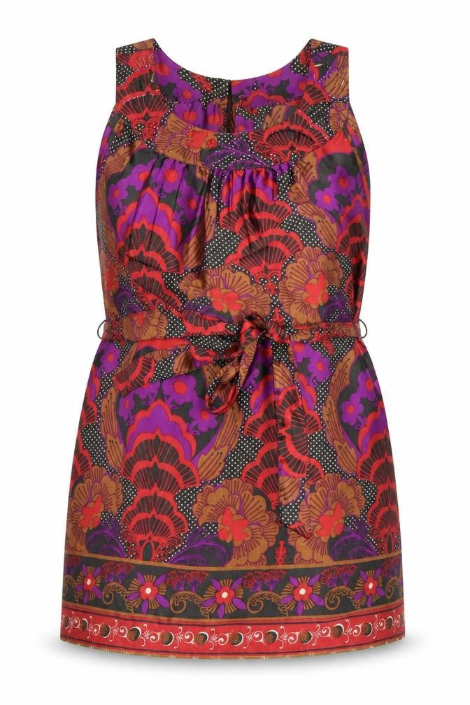 Wallis Women’s Multicoloured Floral Sleeveless Tunic Blouse M