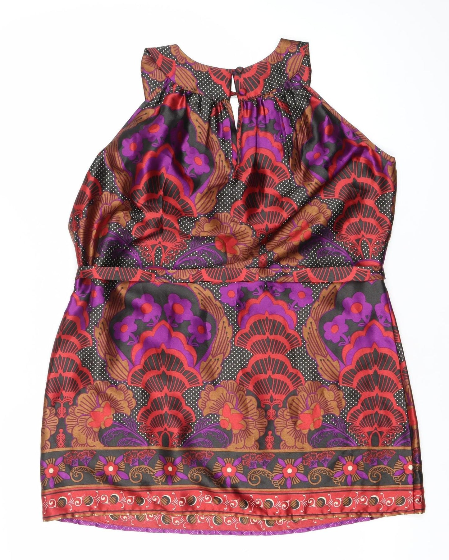 Wallis Women’s Multicoloured Floral Sleeveless Tunic Blouse M
