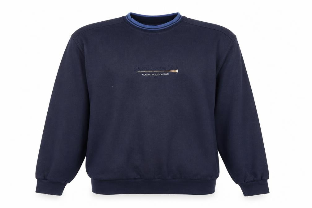 Trademark Men’s Blue XL Pullover Sweatshirt Embroidered Logo