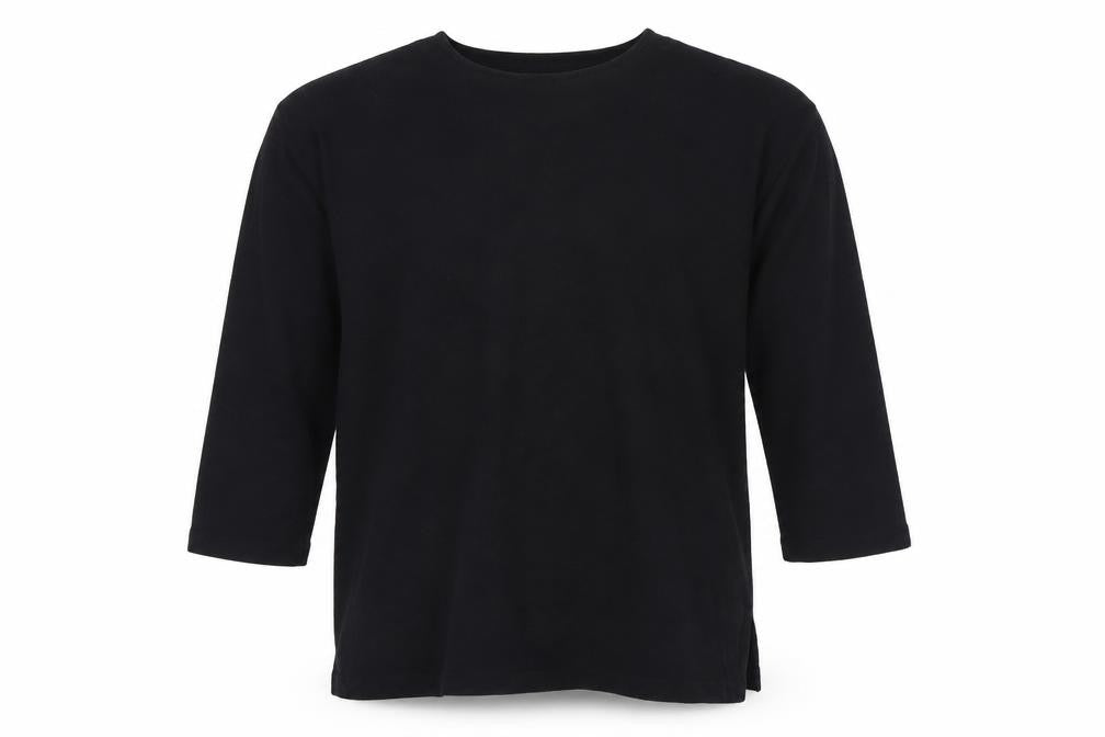 Jaeger Men’s Black Wool Viscose Pullover Jumper M 3/4 Sleeve