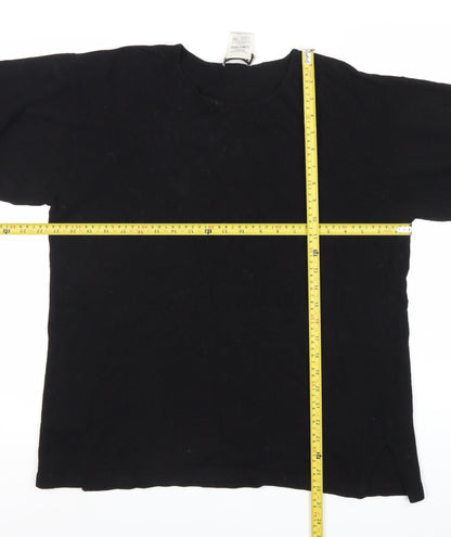 Back view of Jaeger Men’s Black Wool Viscose jumper M 3/4 Sleeve