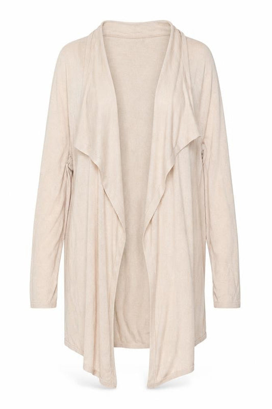 Bonmarché Women’s Beige Knit Open Front Long Sleeve Cardigan Size S