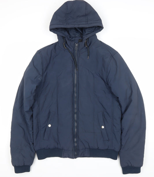 ASOS Men’s Blue M Full Zip Hooded Jacket 38-40in Chest Nylon