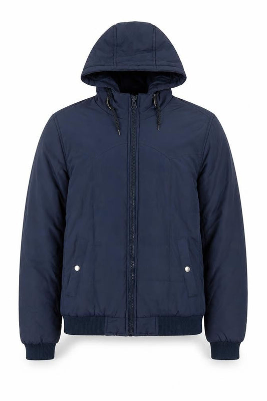 Front view of ASOS Men’s Blue M Full Zip Hooded Jacket 38-40in Chest Nylon