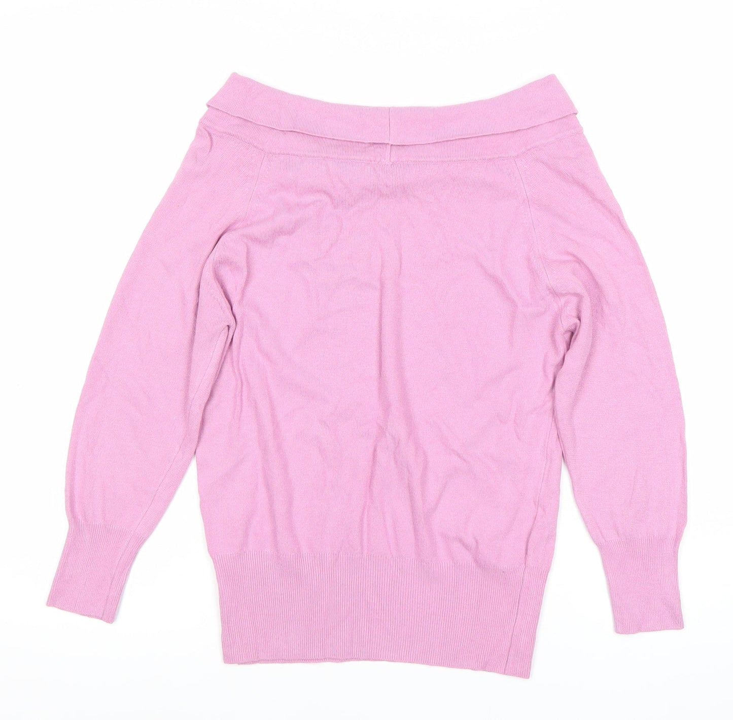 Spirit Women’s Pink Off Shoulder Knit Top Size 14 Long Sleeve