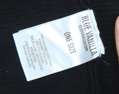 Blue Vanilla Women’s Black Roll Neck Tunic Jumper One Size