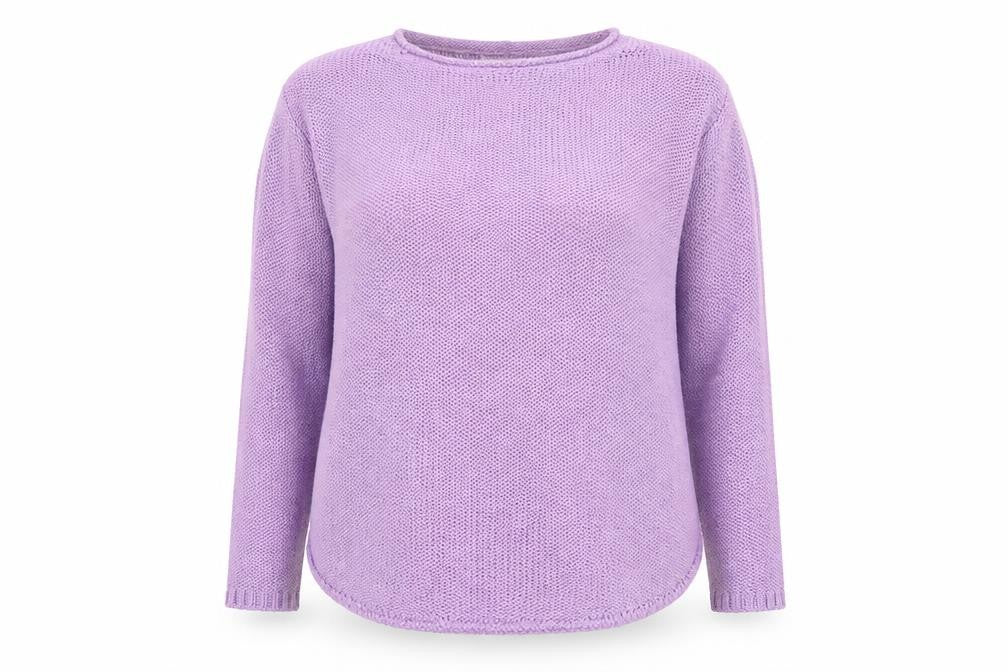 Sfera Women’s Purple Knit Cotton Pullover Jumper Size 8