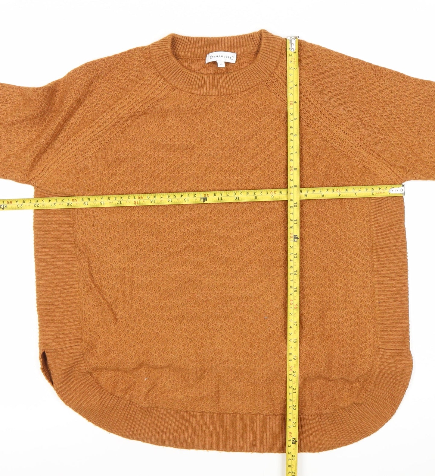 Warehouse Women’s Brown Crew Neck Knit Jumper UK 12