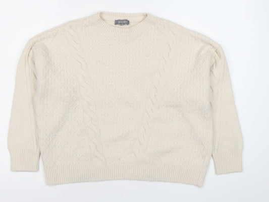 Principles Women’s Ivory Cable Knit Jumper Size 16 Pullover