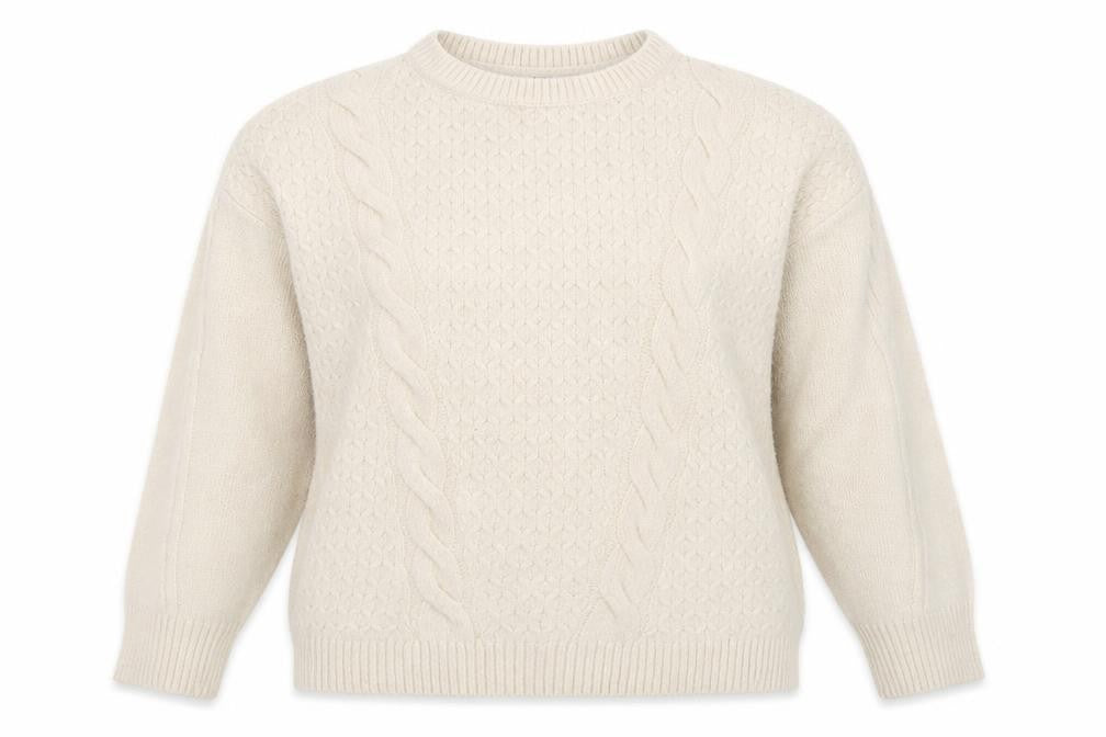 Principles Women’s Ivory Cable Knit Jumper Size 16 Pullover