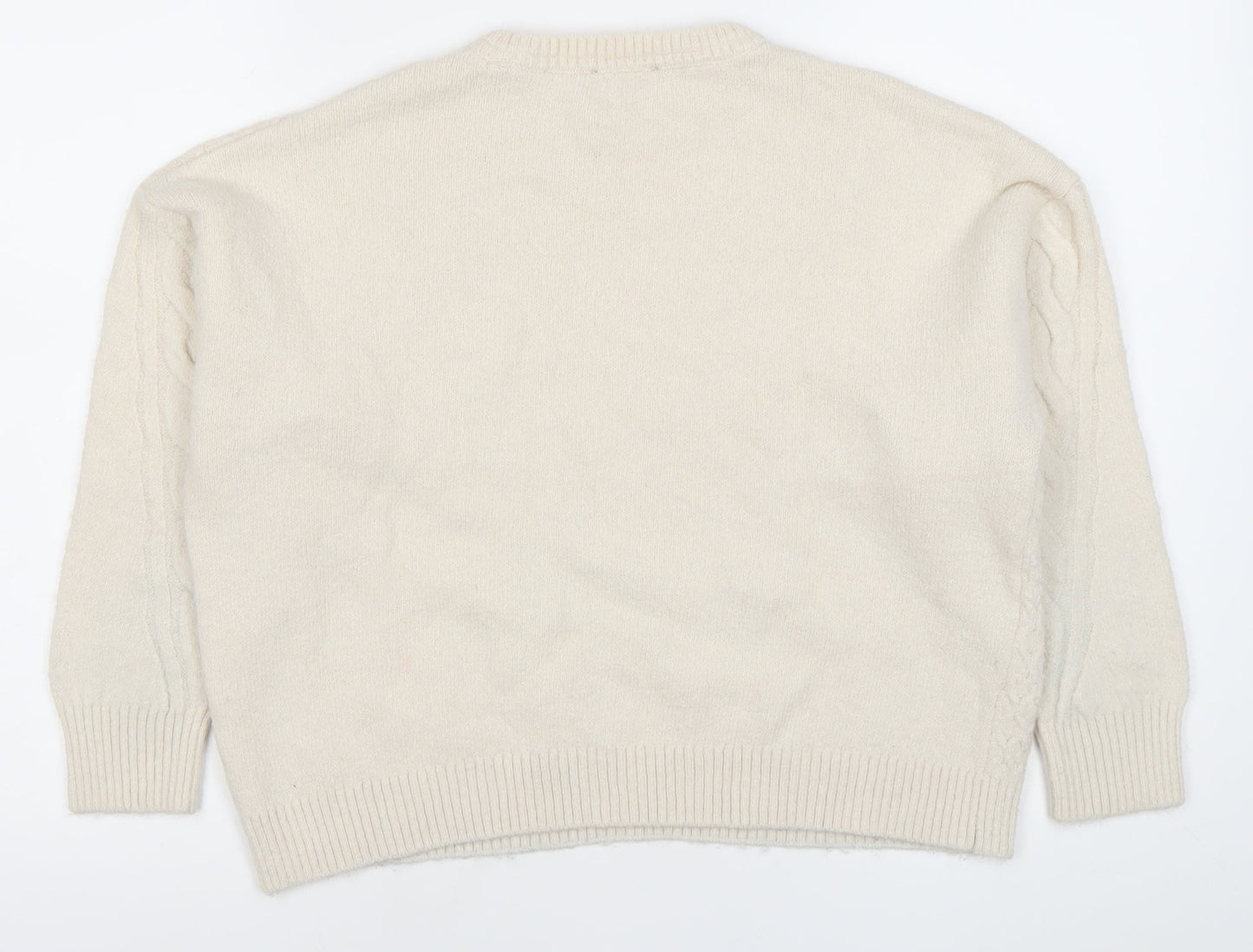 Principles Women’s Ivory Cable Knit Jumper Size 16 Pullover