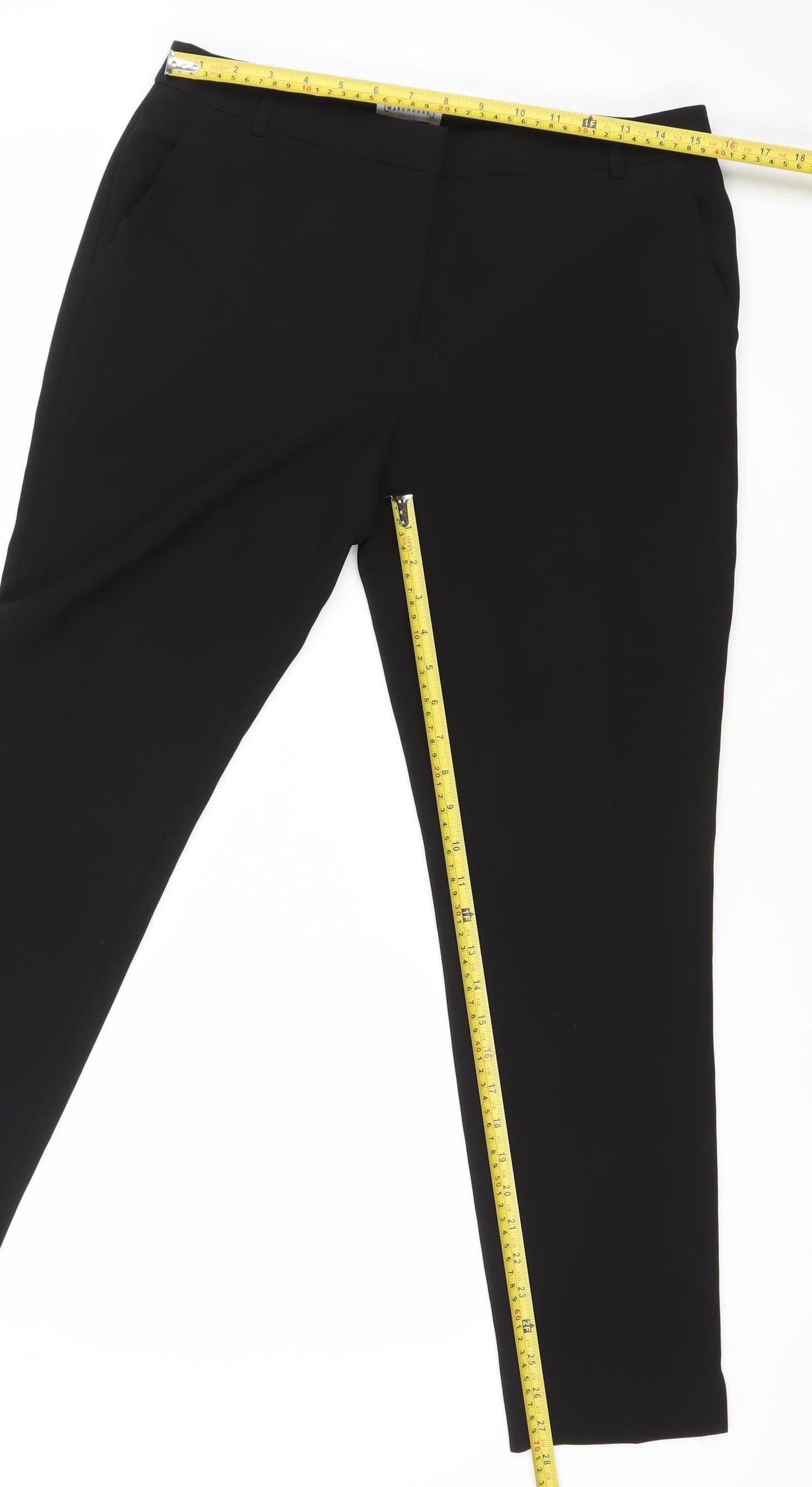 Warehouse Women’s Black Size 10 Straight Leg Trousers