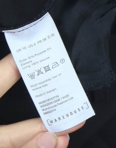 Warehouse Women’s Black Size 10 Straight Leg Trousers