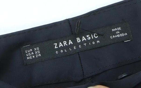 Zara Women Black XS Slim Fit Dress Pants Workwear Trousers