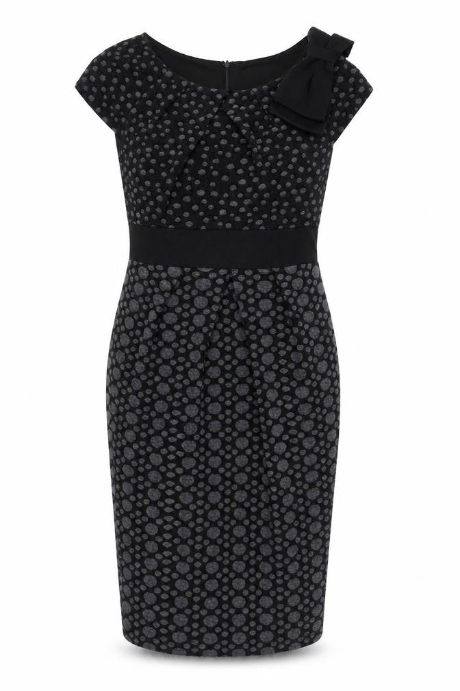 Marks & Spencer Women’s Black Grey Polka Dot Sheath Dress Size 10