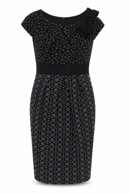 Marks & Spencer Women’s Black Grey Polka Dot Sheath Dress Size 10