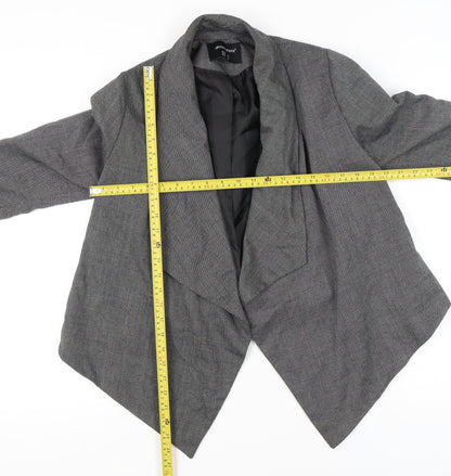 Back view of Atmosphere Women Grey, size 12, Shawl Lapel 3/4 Sleeve Blazer Jacket
