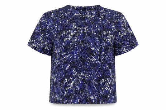 Marks and Spencer Womens Blue Animal Print Blouse UK 12