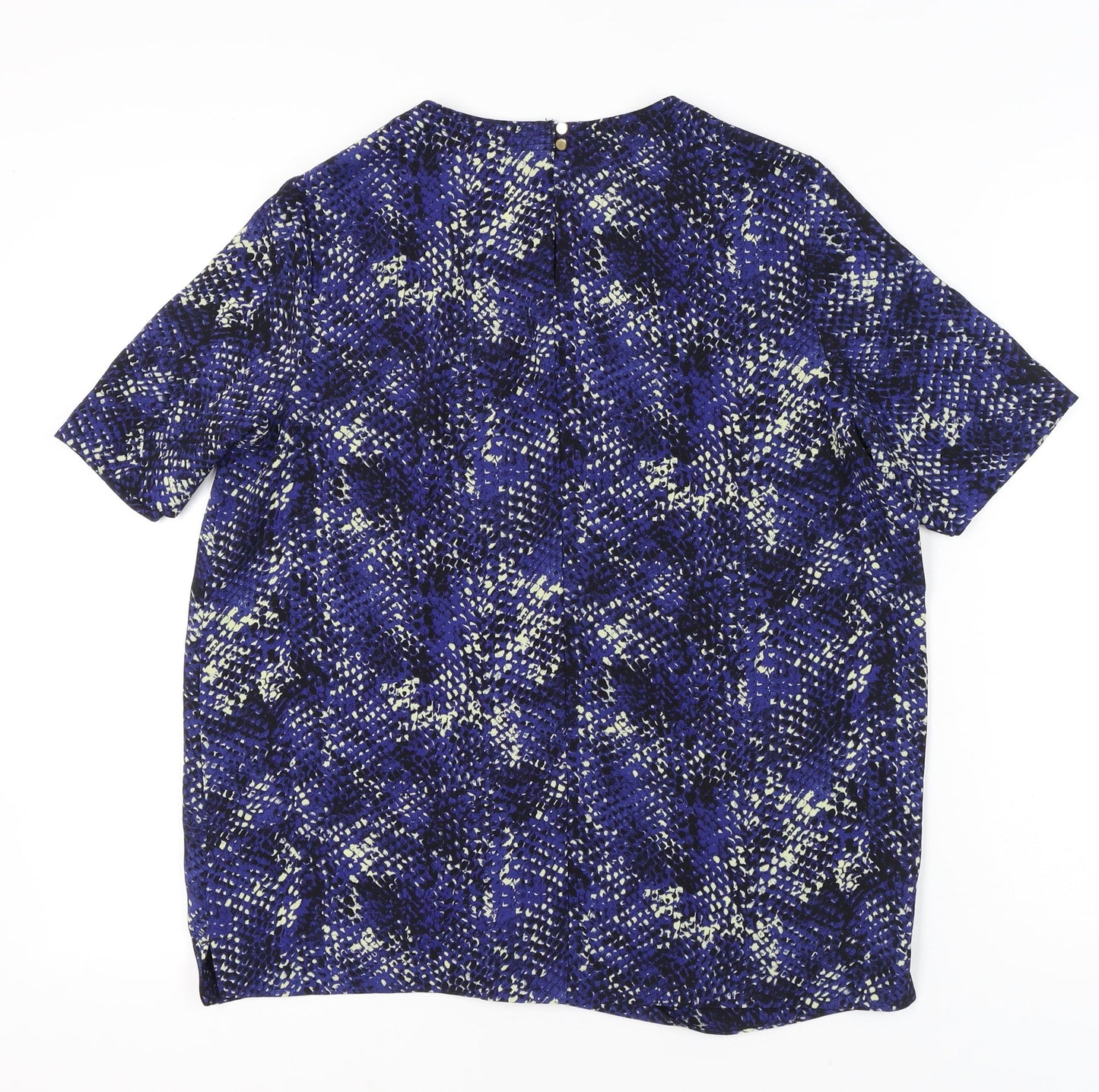 Marks and Spencer Womens Blue Animal Print Blouse UK 12