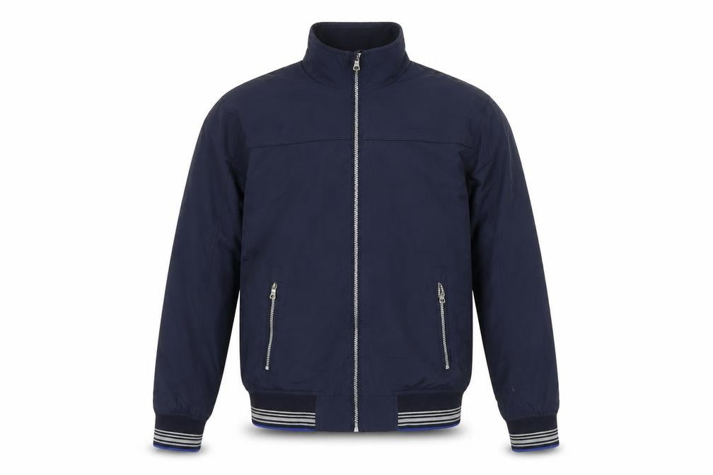Marks & Spencer Mens Blue Bomber Jacket S Zip Pockets Casual
